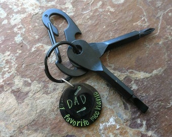 My favorite Mechanic dad Uncle man gift key chain caribiner