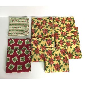 Vintage Christmas Angel Ceramic Napkin Rings & Cloth Napkin 10 Kitschy Holiday image 7