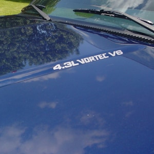 4.3L VORTEC V6 Hood Decals Your choice of color