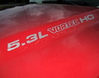 Calcomanías para capó de alto rendimiento para VORTEC HO de 5.3L - Chevrolet