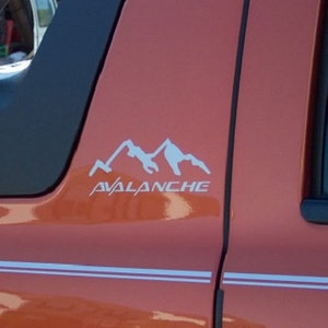 Chevy Avalanche &quot;C&quot; Piller Decals Chevrolet 1500 2500HD - Avalanche