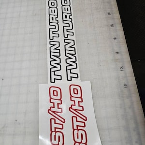 SST/HO Twin Turbo Hood Decals - Your choice of color - Fits: Ram 1500