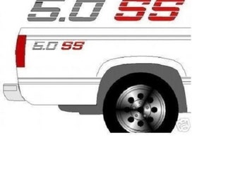 5.0 SS シボレー シボレートラックベッドサイドデカール カラー選択可能