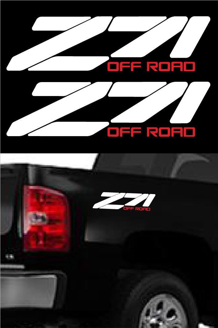 OEM GM Z71 Off-Road Bed Side Decal Kit – 1989-1999 Chevrolet C/K 1500 – Dark Argent & Red