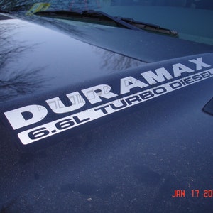 Duramax Hood Decals - Fits: Chevrolet  GMC 2500HD 3500HD Dually