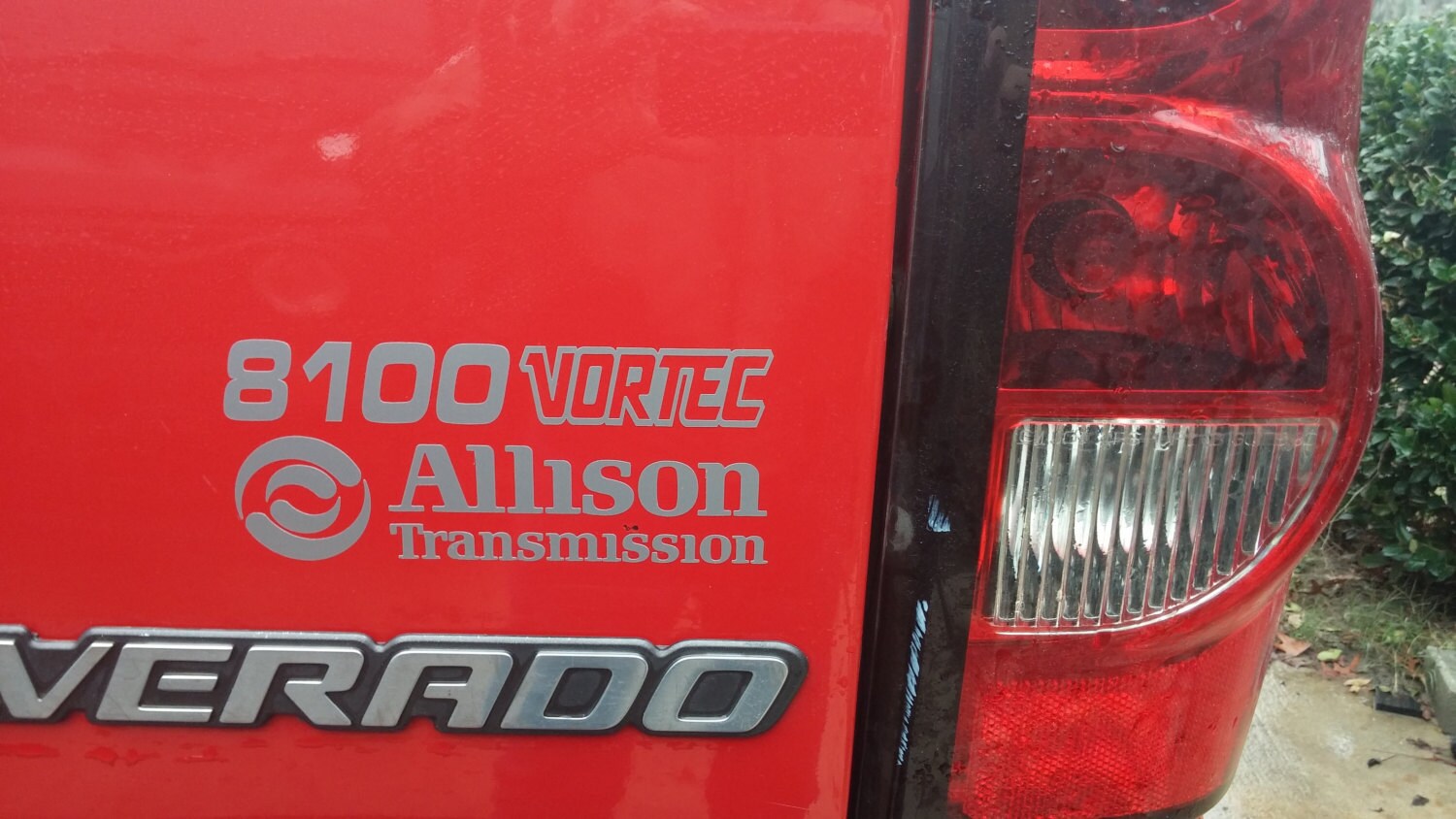 8100 Vortec Allison Transmission Door Badge Decals and Tailgate