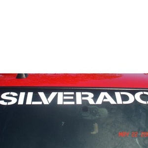 SILVERADO Windshield Window Topper Decal - Fits: CHEVY Truck