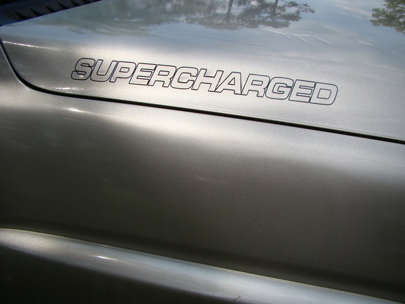SUPERCHARGED Hood Decals / Door Badges / Fender Stickers Etsy