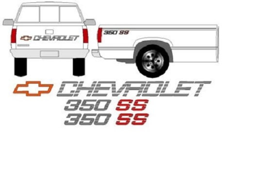 350 SS Kit CHEVY Truck Tailgate & Bedside Decals 9091 Style Etsy