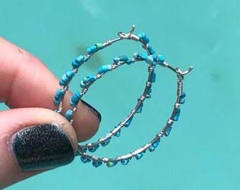 Turquoise Hoop Love