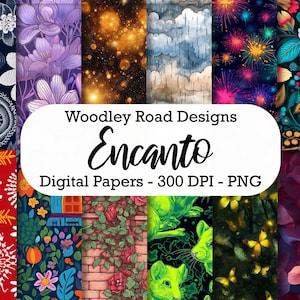 Encanto Digital Seamless Papers / Disney Inspired / Download Printable / Scrapbooking Sublimation / Gift / Encanto Birthday / Fandom
