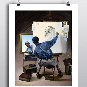 Appropriation of Norman Rockwell&#39;s Triple Self-Portrait