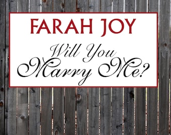 Will You Marry Me Banner, Personalized Wedding Proposal