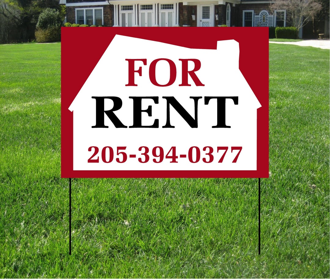 For Rent Yard Signs Event Yard Sign Custom Bag Yard Signs Etsy