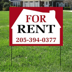 For Rent Yard Signs, Event Yard Sign, Custom Bag Yard Signs - Etsy