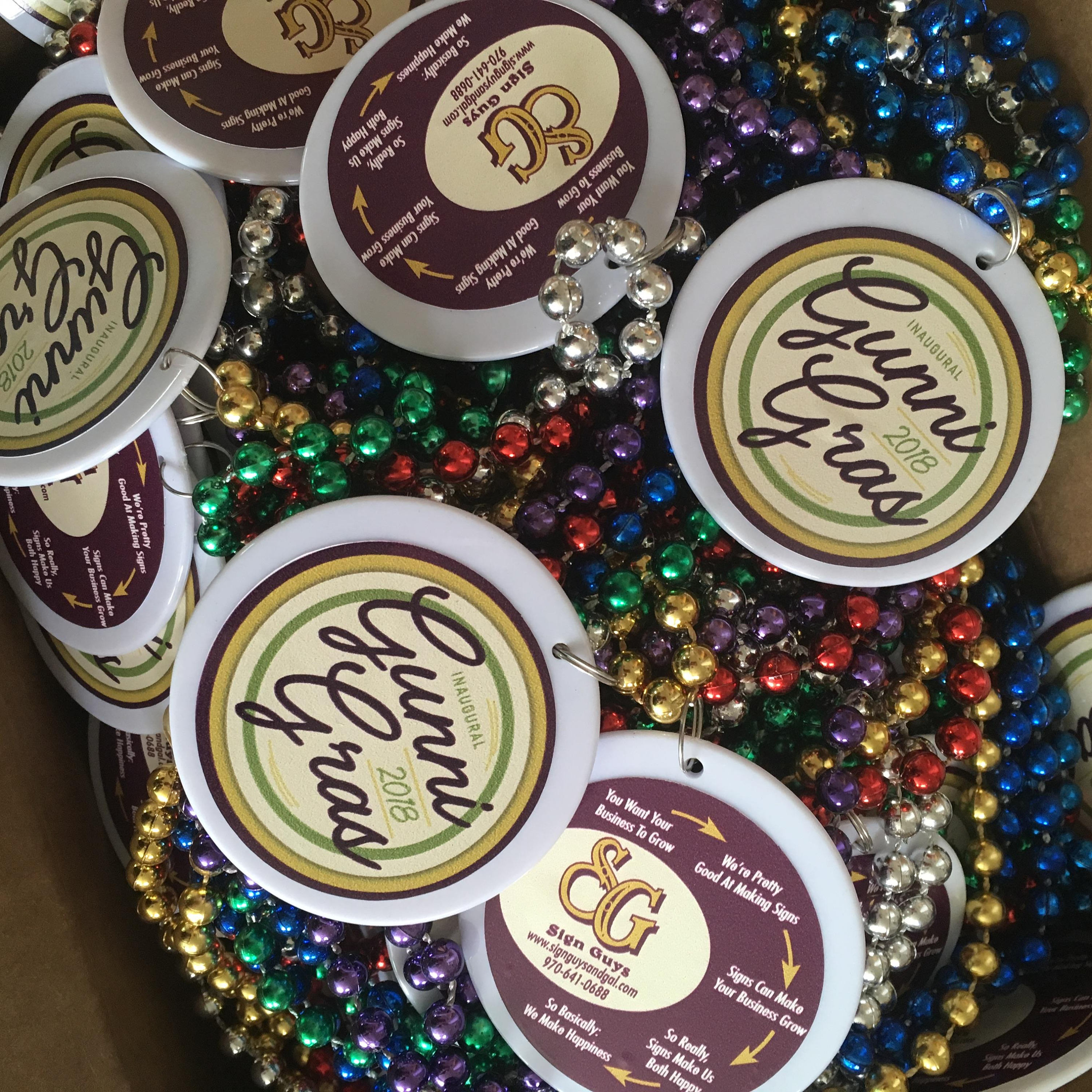 Mardi Gras Beads & Bling 3/4 Stickers (108 Stickers) 