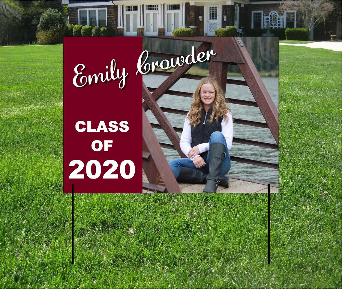 Senior Class of 2020 yard sign Graduation Sign Custom Bag Etsy