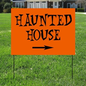 Haunted House Yard Signs, Event Yard Sign, Custom Bag Yard Signs