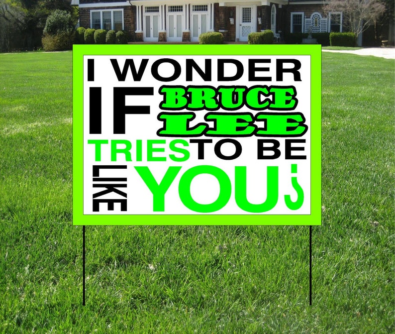 Bruce Lee Yard Signs Event Yard Sign Custom Bag Yard Signs Etsy