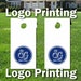Set of two custom logos for cornhole boards, Printing of 2 business or custom artwork vinyl stickers