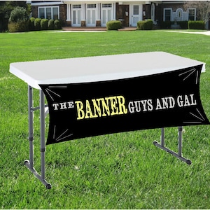Custom Table banner for Trade Show, Craft Show or Event, Your customer Logo and Business Name Banner