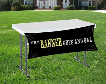 Custom Table banner for Trade Show, Craft Show or Event, Your customer Logo and Business Name Banner