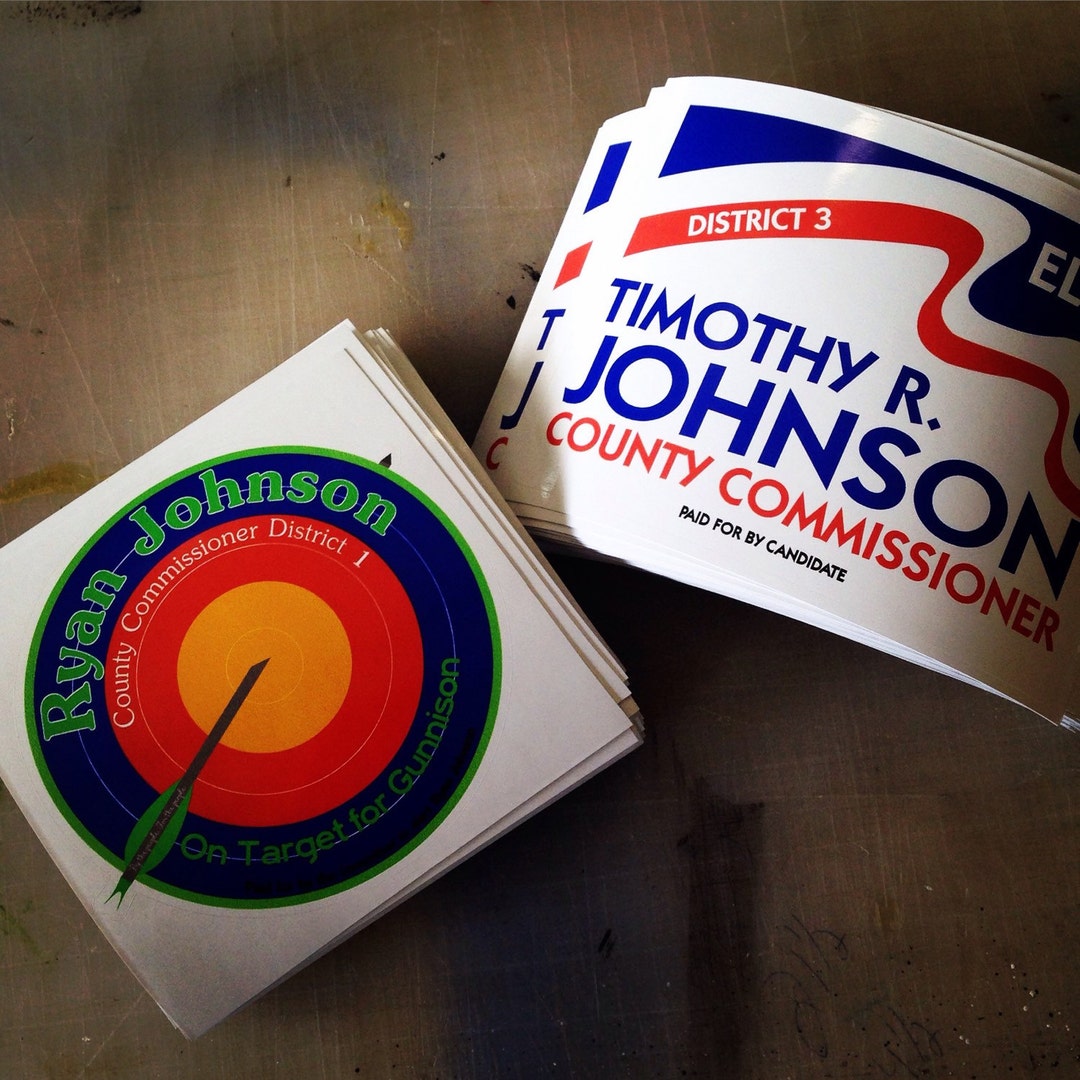 100 Campaign Vinyl Stickers or Bumper Stickers, Custom Vinyl Decal ...