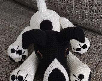 Cute dog black / white with spots 2