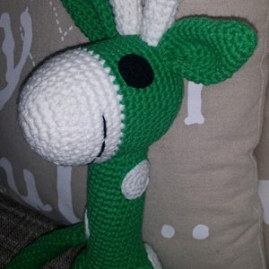 Giraffe Amigurumi / Häkelfigur Grün, Weis Bild 2