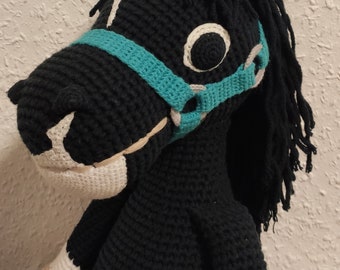 Pferd Schwarz / Amigurumi