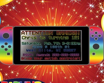 Invitation Splatoon Etsy