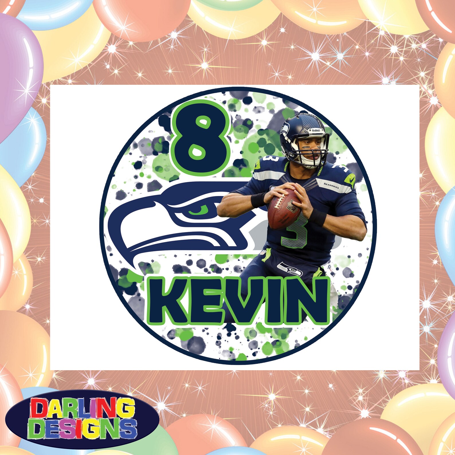 NFL Seattle Seahawks Birthday Cake Topper High Quality 300 DPI - Etsy