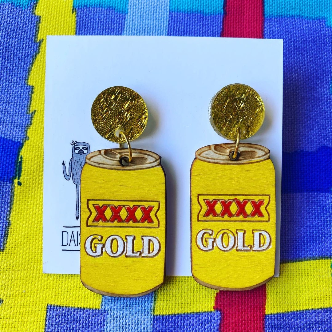 Wooden XXXX Beer Earrings Etsy