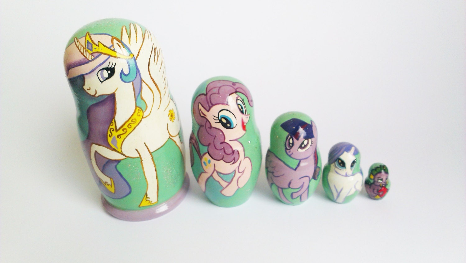 Handpainting nesting dolls My Little Pony.Height Etsy