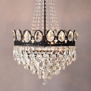 Shabby Chic vintage crystal Pendant  Antique Style Chandelier, Hallway dining room Lamp  Lighting, ceiling Pendants, Light, hallway lighting