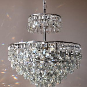 Zilveren antieke Franse stijl kroonluchter lamp, vintage kristallen kroonluchter, plafond hanger, bruiloft verlichting gratis express verzending wereldwijd