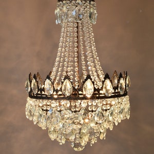Empire Vintage Crystal Chandeliers, Lighting Antique Hanging Pendants French Vintage Crystal Chandelier,FREE EXPEDITED SHIPPING Worldwide