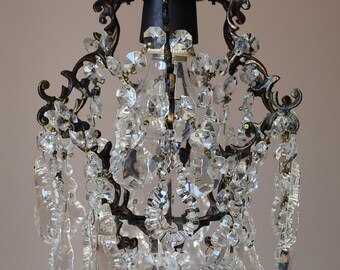 Mini Vintage Crystal Chandeliers, Antique French Crystal Lamp and Ceiling Lighting, Vintage Crystal Light Fittings, Free Shipping, Etsy Sale Mini Vintage Crystal Chandeliers, Antique French Crystal Lamp and Ceiling Lighting, Vintage Crystal Light Fittings, Free Shipping, Etsy Sale