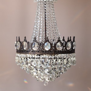 Large Empire Chandelier French Style Vintage Crystal Chandelier Lighting Antique Hanging Pendant Crystal Chandelier Home Decor Interior Lamp