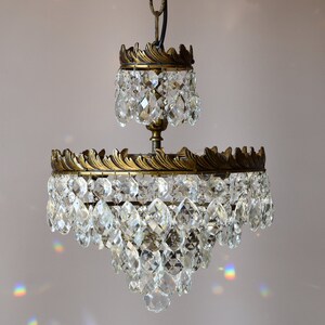 Antieke / Vintage kristallen kroonluchter in Empire-stijl, plafond hanger, lamp, verlichting van het leven van het huis interieur GRATIS EXPRESS VERZENDING Wereldwijd