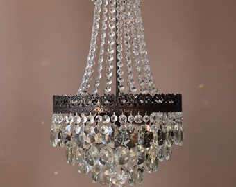 Home Living Chandelier, Art Nouveau Antique French Vintage Hand Made Crystal Chandelier Lamp Old Lighting, FREE EXPEDITED SHIPPING Worldwide