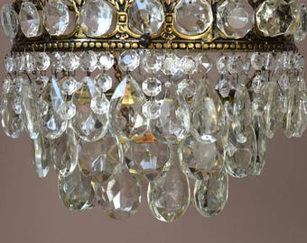 Mini Vintage Crystal Chandeliers, Antique French Crystal Lamp and Ceiling Lighting, Vintage Crystal Light Fittings, Free Shipping, Etsy Sale Mini Vintage Crystal Chandeliers, Antique French Crystal Lamp and Ceiling Lighting, Vintage Crystal Light Fittings, Free Shipping, Etsy Sale