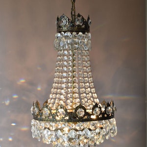 Messing Vintage Sale Kristallen Kroonluchter Antieke Franse Vintage Hangers Kroonluchter Lamp Plafondarmatuur GRATIS EXPRESS Verzending WERELDWIJD