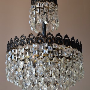 Antique Vintage Crystal Chandelier, French Ceiling Lighting, pendant, lamp light fixture, Interior Decor FREE SHIPPING WORLDWIDE