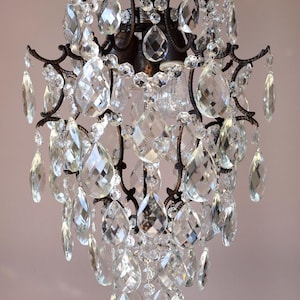 Ornate vintage Chandelier Home ceiling Chandelier Brass crystal lighting lamp Antique French Style lighting crystal Pendant indoor lamp