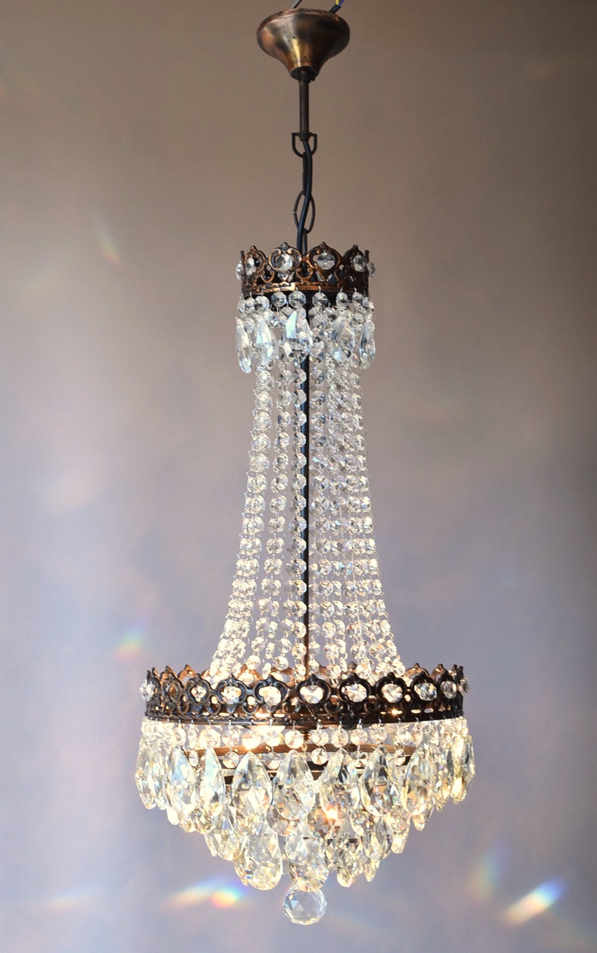 オリジナルシャンデリアアンティークフレンチヴィンテージクリスタル