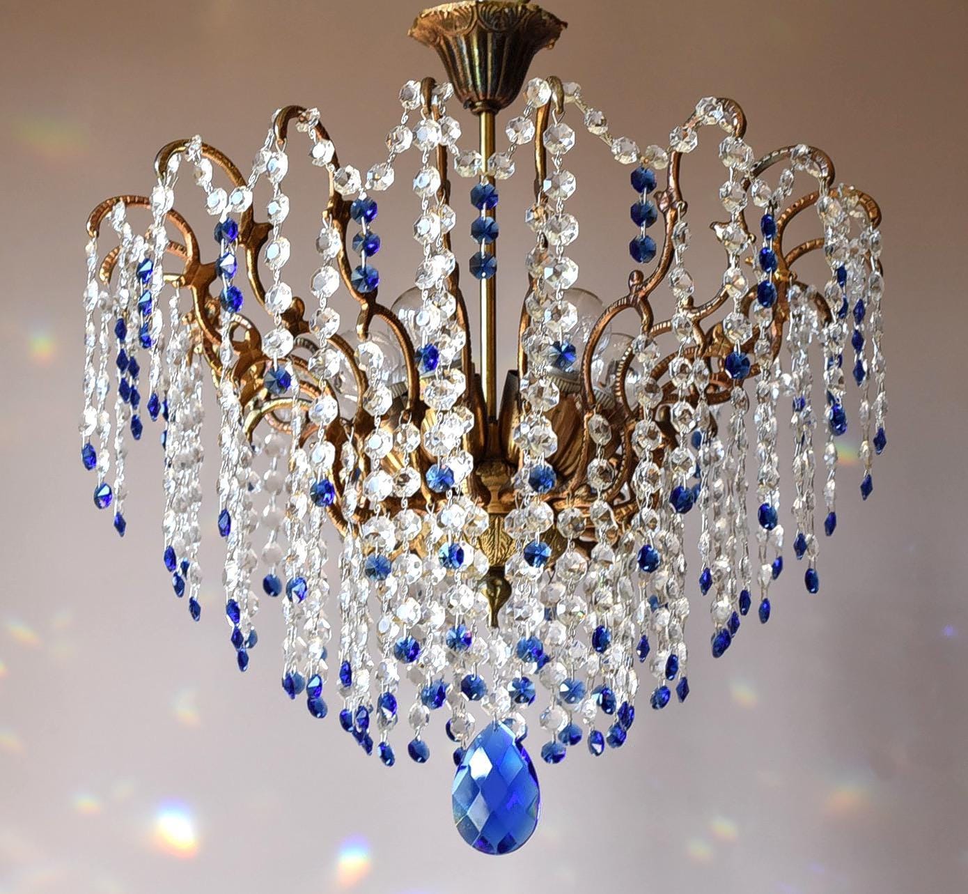 Vintage industrial chandelier - Etsy 日本