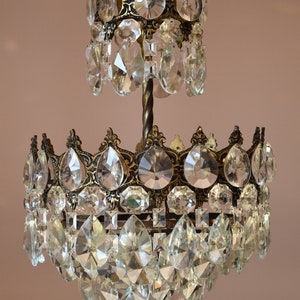 French Empire Style Antique Vintage Crystal Chandelier, Hall way, Kitchen Lamp, Pendant, Ceiling Lighting,  FREE EXPRESS Shipping  WORLDWIDE