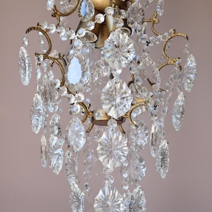 Ornate vintage Chandelier Home ceiling Chandelier Brass crystal lighting lamp Antique French Style lighting crystal Pendant indoor lamp