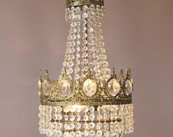 Antique Brass Chandelier Vintage Ceiling Lighting lamp Home Living Light Fitting Hallway lighting Pendant wedding bridal French chandelier